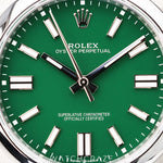 2024 ROLEX OYSTER PERPETUAL GREEN DIAL STAINLESS STEEL 41MM 124300