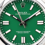 2020 ROLEX OYSTER PERPETUAL GREEN DIAL STAINLESS STEEL 41MM 124300