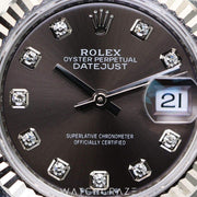 2023 ROLEX DATEJUST DIAMOND MARKERS DARK GREY DIAL 28MM 279174