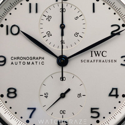 IWC PORTUGIESER CHRONOGRAPH WHITE DIAL 41MM IW371417