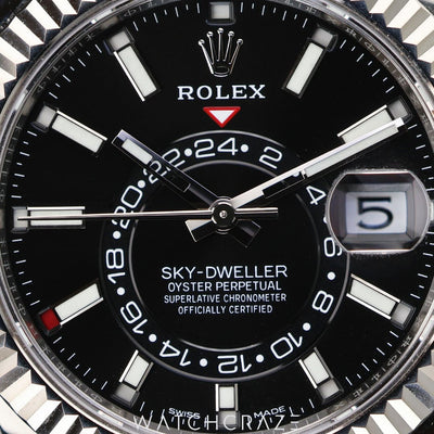 2022 ROLEX SKY-DWELLER BLACK DIAL 42MM 336934 STAINLESS STEEL