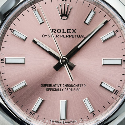 2024 ROLEX OYSTER PERPETUAL PINK DIAL 34MM 124200