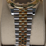 2024 ROLEX DATEJUST TWO TONE YELLOW GOLD AND STEEL DIAMOND MARKERS BLACK DIAL 41MM 126333