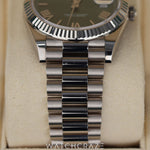 2020 ROLEX DAY-DATE WHITE GOLD ROMAN NUMERAL GREEN DIAL 40MM 228239