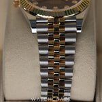 2024 ROLEX DATEJUST TWO TONE YELLOW GOLD AND STEEL DIAMOND MARKERS BLACK DIAL 41MM 126333