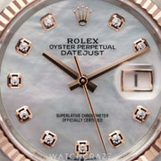 2022 ROLEX DATEJUST MOTHER OF PEARL DIAL DIAMOND MARKERS 36MM 126231