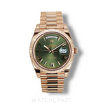2023 ROLEX DAY-DATE ROSE GOLD OLIVE DIAL 40MM 228235