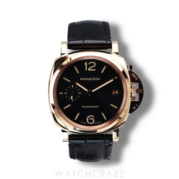2021 PANERAI LUMINOR DUE ROSE GOLD BLACK DIAL 38MM