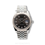 2023 ROLEX DATEJUST RHODIUM DIAL DIAMOND MARKERS 41MM 126334