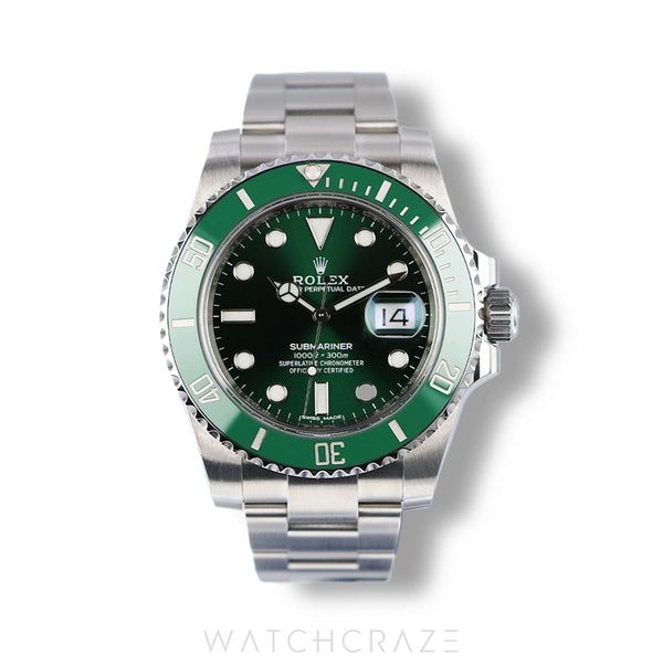 2019 ROLEX SUBMARINER DATE HULK 40MM 116610LV