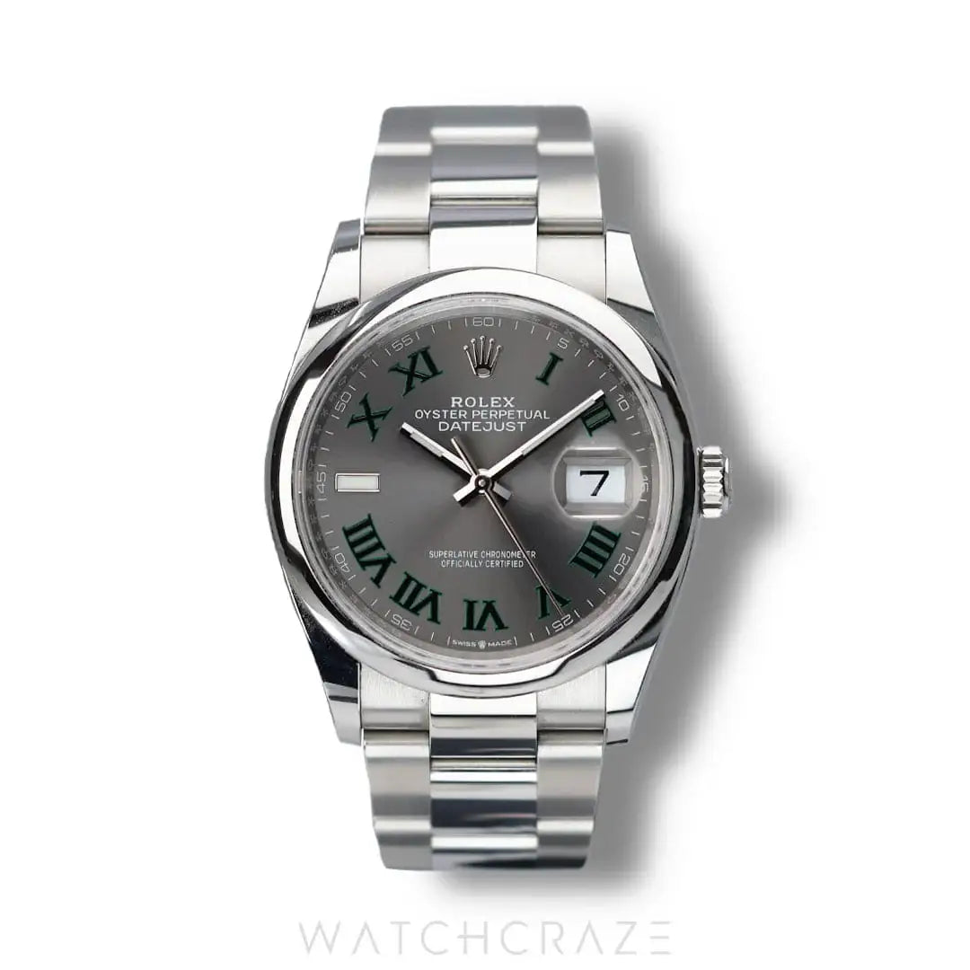 2023 ROLEX DATEJUST WIMBLEDON DIAL SMOOTH BEZEL 36MM 126200