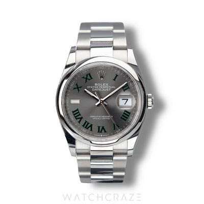 2023 ROLEX DATEJUST WIMBLEDON DIAL SMOOTH BEZEL 36MM 126200
