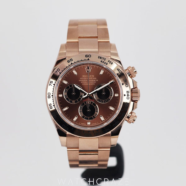 2022 ROLEX DAYTONA ROSE GOLD BROWN DIAL 40MM 116505