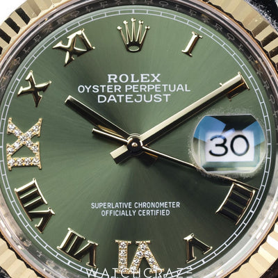 2023 ROLEX DATEJUST 36 TWO TONE GREEN DIAL 126233