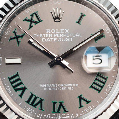 2023 ROLEX DATEJUST WIMBLEDON DIAL 36MM 126234