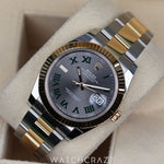 2024 ROLEX DATEJUST WIMBLEDON DIAL STEEL AND GOLD 41MM 126333
