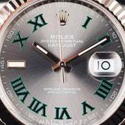 2024 ROLEX DATEJUST GREY DIAL TWO TONE EVEROSE GOLD AND OYSTER STEEL 41MM 126331