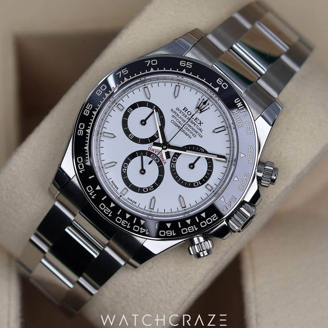 囧ページ 2023 ROLEX DAYTONA WHITE DIAL “PANDA” 126500LN STAINLESS STEEL