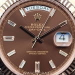 2024 ROLEX DAYDATE BROWN DIAL DIAMOND MARKERS 40MM 228235