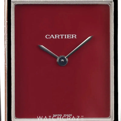 2023 CARTIER TANK MUST CLARET LAQUERED DIAL WSTA0054