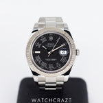 2011 ROLEX DATEJUST II GREY DIAL OYSTER BRACELET 41MM 116334