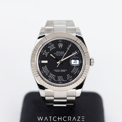 2011 ROLEX DATEJUST II GREY DIAL OYSTER BRACELET 41MM 116334