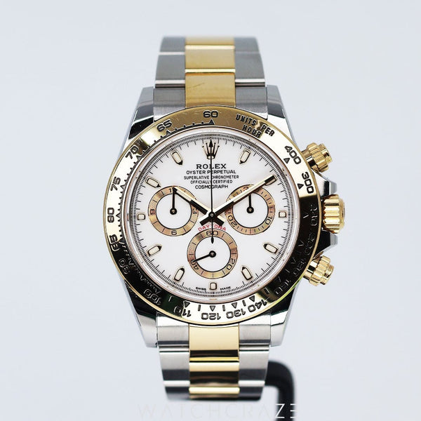 2021 ROLEX DAYTONA COSMOGRAPH TWO-TONE WHITE DIAL 40MM 116503