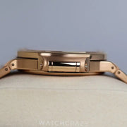 2024 PATEK PHILIPPE NAUTILUS LADIES AUTOMATIC ROSE GOLD DIAMOND BEZEL 35.2MM 7118/1200R-00