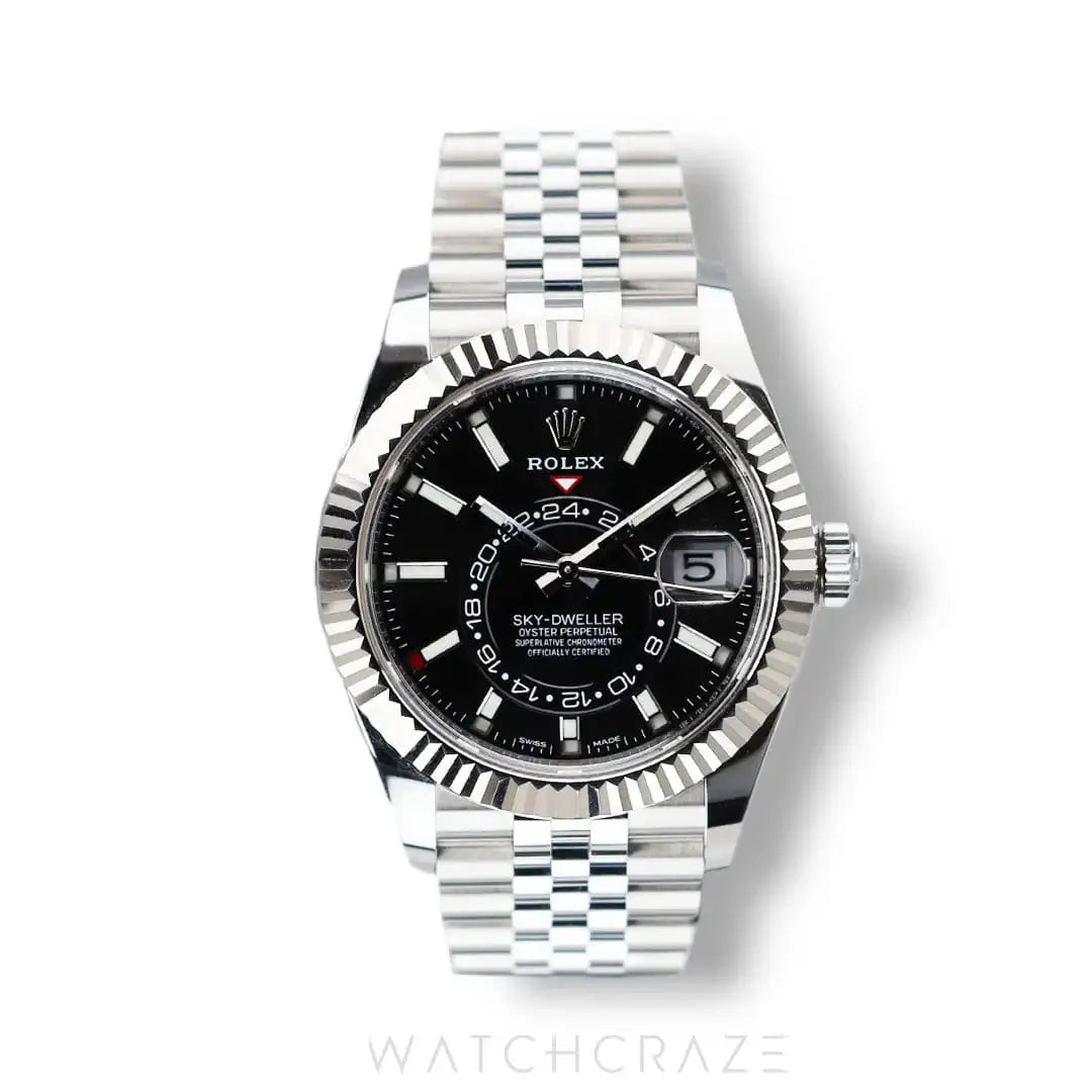 2022 ROLEX SKY-DWELLER BLACK DIAL 42MM 336934 STAINLESS STEEL