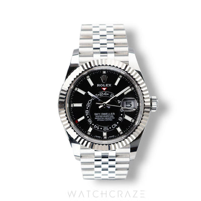 2022 ROLEX SKY-DWELLER BLACK DIAL 42MM 336934 STAINLESS STEEL