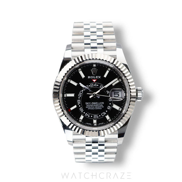 2022 ROLEX SKY-DWELLER BLACK DIAL 42MM 336934 STAINLESS STEEL