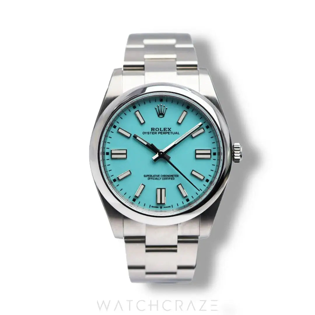 2021 ROLEX OYSTER PERPETUAL TIFFANY BLUE DIAL 41MM 124300