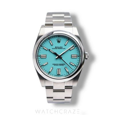 2021 ROLEX OYSTER PERPETUAL TIFFANY BLUE DIAL 41MM 124300