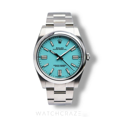 2021 ROLEX OYSTER PERPETUAL TIFFANY BLUE DIAL 36MM 126000