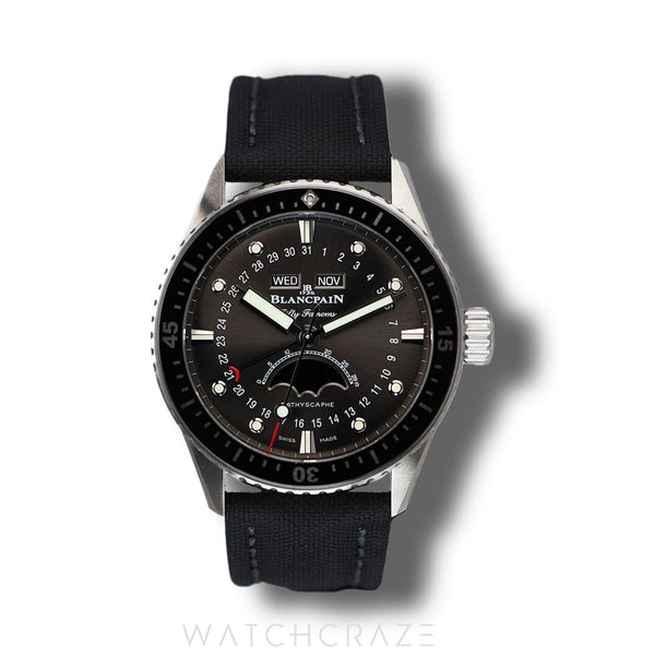 2020 BLANCPAIN FIFTY FATHOMS BATHYSCAPHE QUANTIEME COMPLETE CALENDER PHASES DE LUNE 43MM 5054-1110-B52A