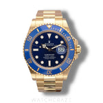 2024 ROLEX SUBMARINER YELLOW GOLD BLUE DIAL 'BLUSEY' 41MM 126618LB