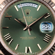 2023 ROLEX DAY DATE ROSE GOLD OLIVE GREEN DIAL 40MM 228235