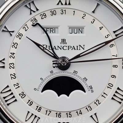 2018 BLANCPAIN VILLERET WHITE DIAL 40MM 6654A112755B