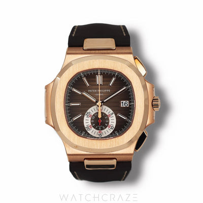 2021 PATEK PHILIPPE NAUTILUS CHRONOGRAPH ROSE GOLD 40MM 5980R-001