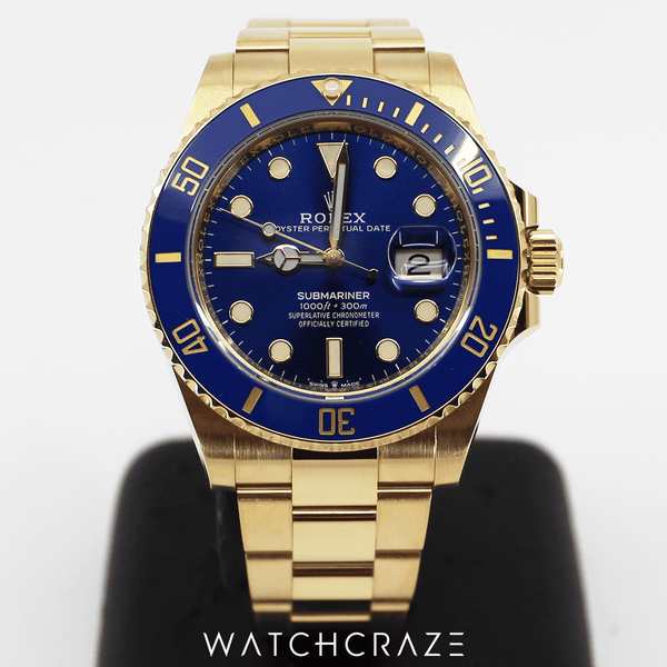 2022 ROLEX SUBMARINER DATE FULL GOLD ‘BLUESY’ 41MM 126618LB