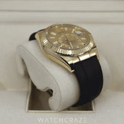 2021 ROLEX SKY-DWELLER OYSTERFLEX CHAMPAGNE DIAL 42MM 326238