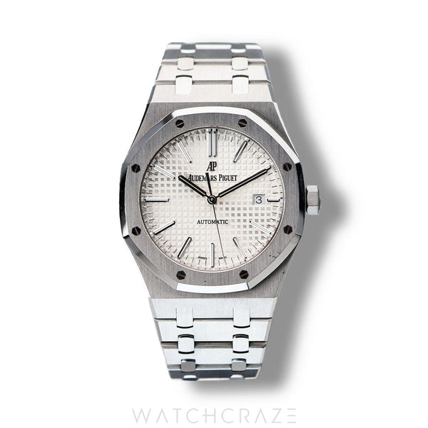 2014 AUDEMARS PIGUET ROYAL OAK WHITE DIAL 41MM 15400ST.OO.1220ST.02