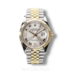 2022 ROLEX DATEJUST TWO TONE GOLD AND STEEL SILVER DIAL 36MM 126233