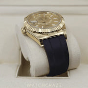 2021 ROLEX SKY-DWELLER OYSTERFLEX CHAMPAGNE DIAL 42MM 326238