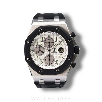 2008 AUDEMARS PIGUET ROYAL OAK OFFSHORE RUBBERCLAD WHITE DIAL 42MM 25940SK.OO.D002CA.02.A