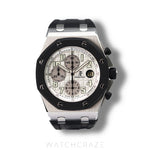 2008 AUDEMARS PIGUET ROYAL OAK OFFSHORE RUBBERCLAD WHITE DIAL 42MM 25940SK.OO.D002CA.02.A