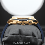 2016 HUBLOT CHRONOGRAPH CLASSIC FUSION KING GOLD BLUE DIAL 45MM 521.OX.7180.LR