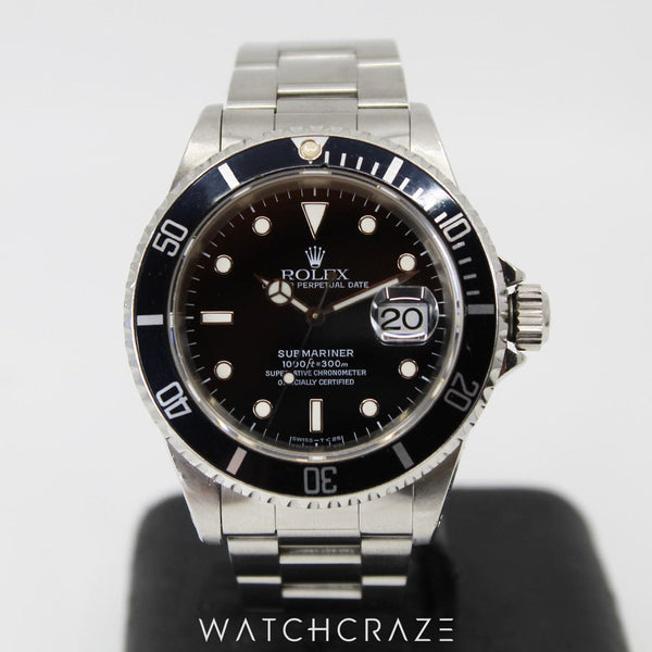 1996 ROLEX SUBMARINER DATE 40MM 16610