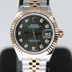 2022 ROLEX LADY-DATEJUST GREEN TWO TONE ROSE GOLD 28MM