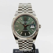 2023 ROLEX DATEJUST GREEN DIAL 41MM 126334